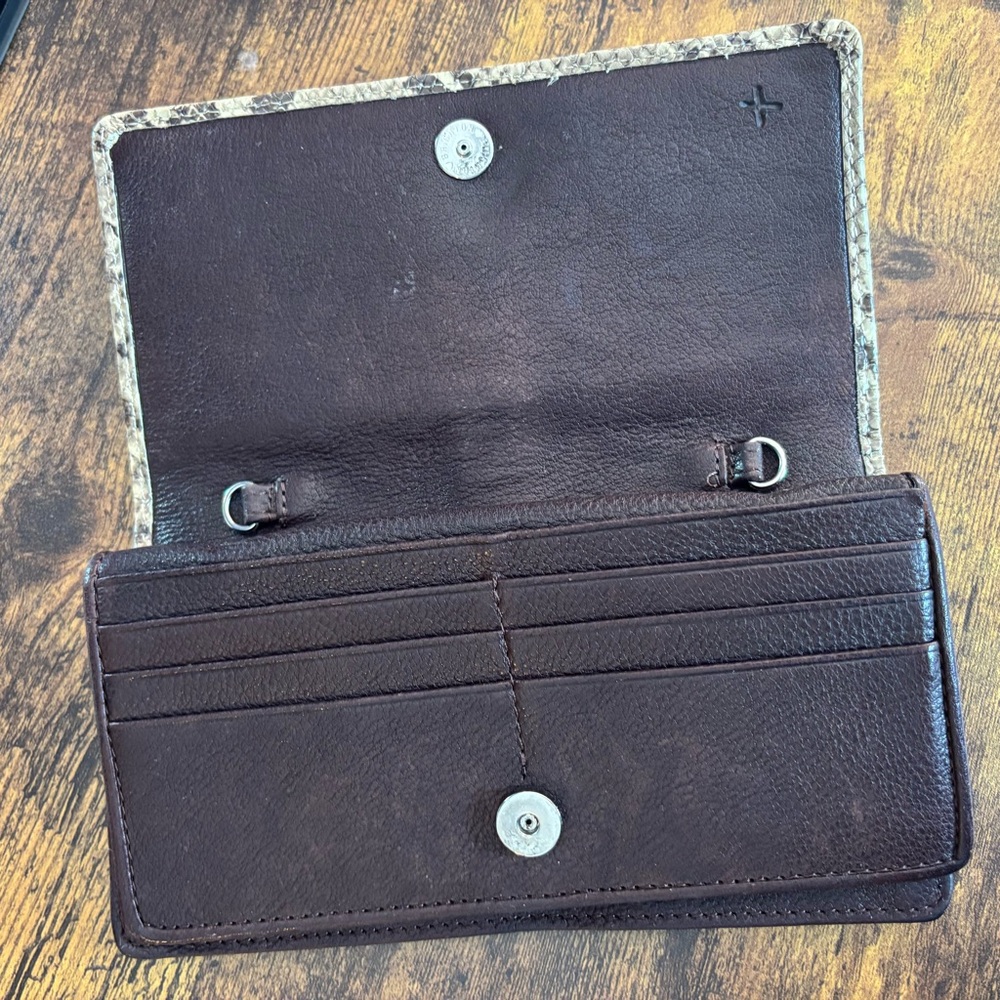 Brighton Large Wallet Python Snake Print Leather … - image 5